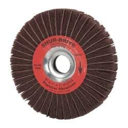 Superior Abrasives - 6" Diam, 120 Grit Aluminum Oxide Duplex Wheel - 1" Hole, 1" Wide, Coated, Fine Grade, 4,500 Max RPM - All Tool & Supply