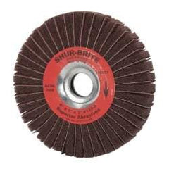 Superior Abrasives - 6" Diam, 120 Grit Aluminum Oxide Duplex Wheel - 1" Hole, 1" Wide, Coated, Fine Grade, 4,500 Max RPM - All Tool & Supply