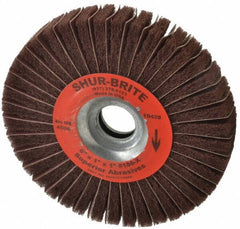 Superior Abrasives - 6" Diam, 180 Grit Aluminum Oxide Duplex Wheel - 1" Hole, 1" Wide, Coated, Very Fine Grade, 4,500 Max RPM - All Tool & Supply