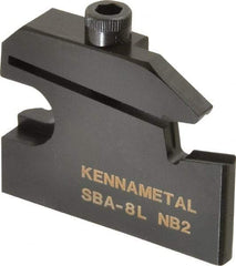 Kennametal - Left Hand, 0.315" Insert Width, 1 Inch Max Depth of Cut, Indexable Cutoff and Grooving Support Blade - SBA8L - All Tool & Supply