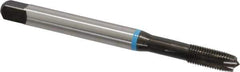 Emuge - 1/4-28 UNF, 3 Flutes, Plug Chamfer, Nitride Finish, Cobalt Spiral Point STI Tap - 0.318" Shank Diam, 3B Class of Fit, Series Rekord B-VA - Exact Industrial Supply