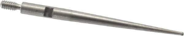 SPI - 0.032" Ball Diam, Steel, Ball Test Indicator Contact Point - 1-5/16" Contact Point Length, Use with Starrett Test Indicators - All Tool & Supply