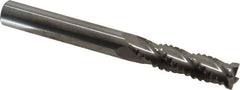 M.A. Ford - 3/8" Diam, 1-1/2" LOC, 4 Flute Solid Carbide Roughing & Finishing Square End Mill - Uncoated, 3-1/2" OAL, 3/8" Shank Diam, Straight Shank, 30° Helix, Centercutting, Extra Long Length - All Tool & Supply