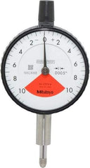 Mitutoyo - 0.02" Range, 10-0-10 Dial Reading, 0.0005" Graduation Dial Drop Indicator - 2-3/16" Dial, 0.028" Range per Revolution, 0.0005" Accuracy - All Tool & Supply