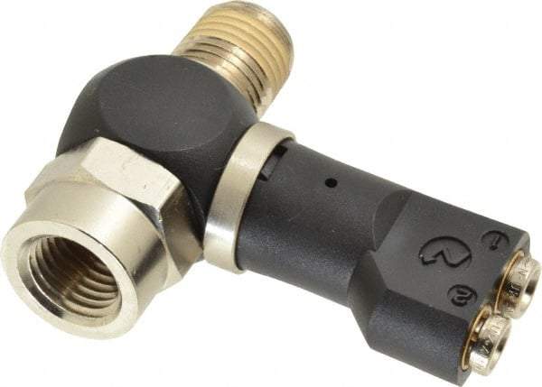 Norgren - 5/32" Tube x 1/4" NPTF Pressure Sensor Fitting Valve - 0 to 145 psi & Brass Material - All Tool & Supply