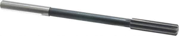 Interstate - 0.435" High Speed Steel 8 Flute Chucking Reamer - Straight Flute, 0.373" Straight Shank - All Tool & Supply