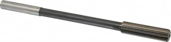 Interstate - 0.569" High Speed Steel 8 Flute Chucking Reamer - All Tool & Supply