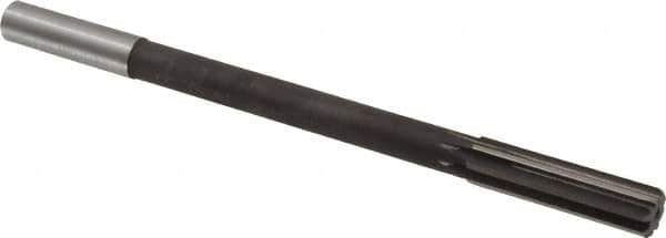 Interstate - 0.611" High Speed Steel 8 Flute Chucking Reamer - Straight Flute, 9/16" Straight Shank - All Tool & Supply