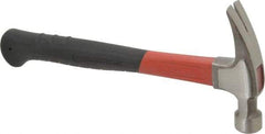 Plumb - 1 Lb Head, Straight Rip Claw Premium Plumb Hammer - 13" OAL, Smooth Face, Fiberglass Handle with Grip - All Tool & Supply