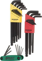 Bondhus - 30 Piece Hex Key Set - Hex Range 0.05 to 3/8", Protanium - All Tool & Supply