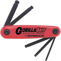 Bondhus - 5 Piece Fold-Up Hex Key Set - Hex Range 5 to 10mm - All Tool & Supply