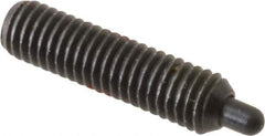 Gibraltar - M5 x 0.8, 19mm Thread Length, 3mm Plunger Projection, Steel Threaded Spring Plunger - 2.36mm Max Plunger Diam, 19mm Plunger Length, 2.89 Lb Init End Force, 11.02 Lb Final End Force, 2.5mm Hex - All Tool & Supply