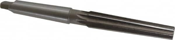 Interstate - 0.5696" Small End, 0.7441" Large End, 5/8" Tapered Shank, 3-1/2" Flute, 2MT Morse Taper Reamer - All Tool & Supply