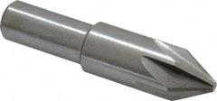 Interstate - 5/8" Head Diam, 1/2" Shank Diam, 6 Flute 60° High Speed Steel Countersink - All Tool & Supply