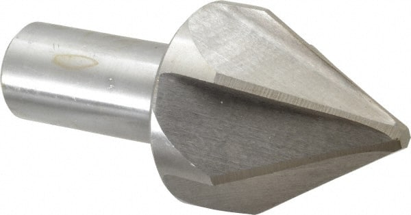 Interstate - 2" Head Diam, 1" Shank Diam, 6 Flute 60° High Speed Steel Countersink - All Tool & Supply