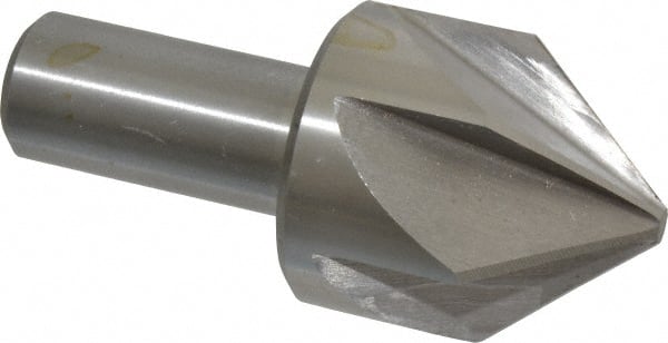 Interstate - 2" Head Diam, 1" Shank Diam, 6 Flute 82° High Speed Steel Countersink - All Tool & Supply