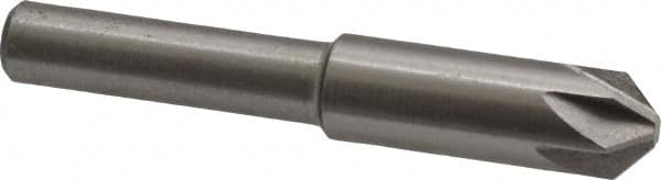 Interstate - 5/16" Head Diam, 1/4" Shank Diam, 6 Flute 90° High Speed Steel Countersink - All Tool & Supply