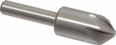 Interstate - 1/2" Head Diam, 1/4" Shank Diam, 6 Flute 90° High Speed Steel Countersink - All Tool & Supply