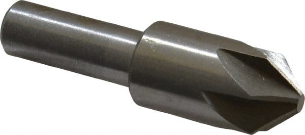 Interstate - 3/4" Head Diam, 1/2" Shank Diam, 6 Flute 90° High Speed Steel Countersink - All Tool & Supply