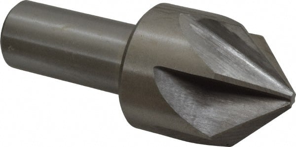 Interstate - 1-3/4" Head Diam, 1" Shank Diam, 6 Flute 90° High Speed Steel Countersink - All Tool & Supply