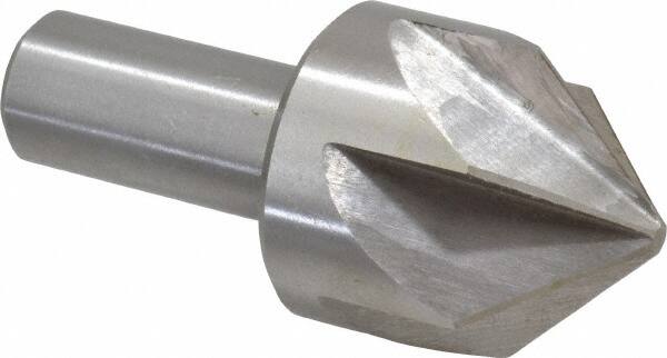 Interstate - 2" Head Diam, 1" Shank Diam, 6 Flute 90° High Speed Steel Countersink - All Tool & Supply