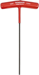 Bondhus - 2.5mm Hex, T-Handle Cushion Grip, Hex Key - 6" OAL, Protanium High Torque Steel, Metric System of Measurement - All Tool & Supply