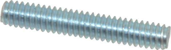 Value Collection - 1/4-20 1-1/2" OAL Fully Threaded Stud - Carbon Steel, Zinc-Plated Finish - All Tool & Supply