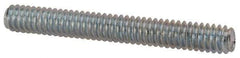 Value Collection - 1/4-20 2" OAL Fully Threaded Stud - Carbon Steel, Zinc-Plated Finish - All Tool & Supply