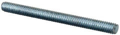 Value Collection - 1/4-20 3" OAL Fully Threaded Stud - Carbon Steel, Zinc-Plated Finish - All Tool & Supply