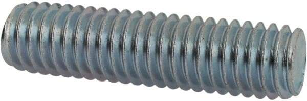 Value Collection - 3/8-16 1-1/2" OAL Fully Threaded Stud - Carbon Steel, Zinc-Plated Finish - All Tool & Supply