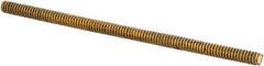 Value Collection - #6-32 3" OAL Fully Threaded Stud - Brass, Plain Finish - All Tool & Supply