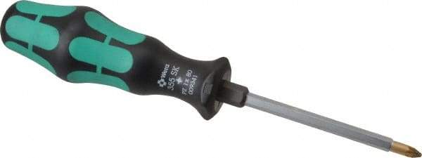 Wera - 3-1/8" Blade Length Posidrive Screwdriver - 7" OAL - All Tool & Supply