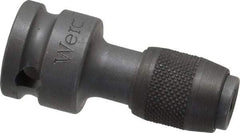 Wera - 3/8" Drive, 1/4" Insert, Hex Drive Bit Adapter - Quick Release, 1-11/16" OAL - All Tool & Supply