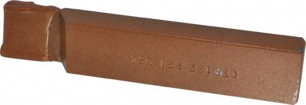 Made in USA - 1 x 1/2" Shank, Cutoff & Grooving Single Point Tool Bit - CT-122(433), Grade K21 - Exact Industrial Supply