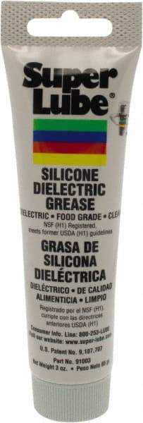 Synco Chemical - 3 oz Tube Silicone General Purpose Grease - Translucent White, Food Grade, 500°F Max Temp, NLGIG 2, - All Tool & Supply