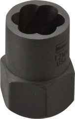 Irwin Hanson - 3/8" Drive Reverse Spiral Flute Hex Bolt Remover - 12mm Hex, 2" OAL - All Tool & Supply