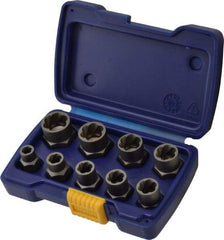 Irwin Hanson - 9 Piece Bolt Extractor Set - 3/8" Drive, Molded Plastic Case - All Tool & Supply