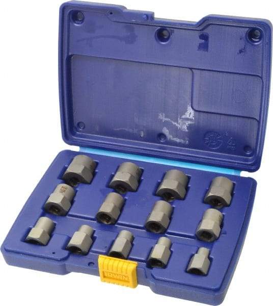 Irwin Hanson - 13 Piece Bolt Extractor Set - 3/8" Drive, Molded Plastic Case - All Tool & Supply