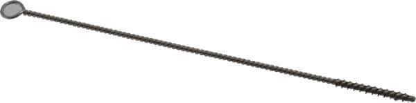 PRO-SOURCE - 1" Long x 1/8" Diam Stainless Steel Twisted Wire Bristle Brush - Single Spiral, 6" OAL, 0.003" Wire Diam, 0.085" Shank Diam - All Tool & Supply