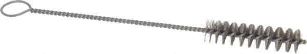 PRO-SOURCE - 2-1/2" Long x 11/16" Diam Steel Twisted Wire Bristle Brush - Single Spiral, 9" OAL, 0.008" Wire Diam, 0.142" Shank Diam - All Tool & Supply