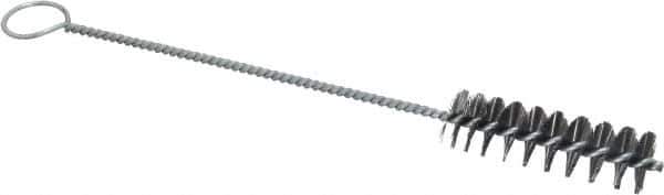 PRO-SOURCE - 2-1/2" Long x 3/4" Diam Steel Twisted Wire Bristle Brush - Single Spiral, 9" OAL, 0.008" Wire Diam, 0.142" Shank Diam - All Tool & Supply