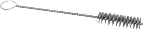 PRO-SOURCE - 3" Long x 13/16" Diam Steel Twisted Wire Bristle Brush - Single Spiral, 10" OAL, 0.008" Wire Diam, 0.16" Shank Diam - All Tool & Supply