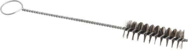 PRO-SOURCE - 3" Long x 15/16" Diam Steel Twisted Wire Bristle Brush - Single Spiral, 10" OAL, 0.008" Wire Diam, 0.16" Shank Diam - All Tool & Supply