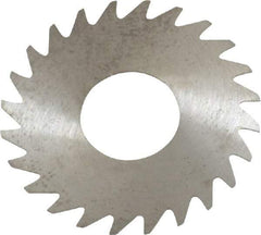 RobbJack - 1" Diam x 0.012" Blade Thickness x 3/8" Arbor Hole Diam, 24 Tooth Slitting and Slotting Saw - Arbor Connection, Right Hand, Uncoated, Solid Carbide, Concave Ground - All Tool & Supply