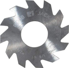 RobbJack - 1" Diam x 0.04" Blade Thickness x 3/8" Arbor Hole Diam, 12 Tooth Slitting and Slotting Saw - Arbor Connection, Right Hand, Uncoated, Solid Carbide, Concave Ground - All Tool & Supply