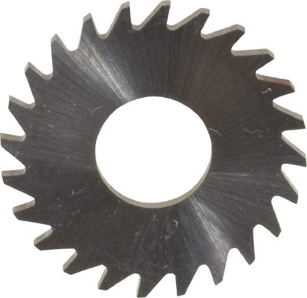 RobbJack - 1" Diam x 1/16" Blade Thickness x 3/8" Arbor Hole Diam, 24 Tooth Slitting and Slotting Saw - Arbor Connection, Right Hand, Uncoated, Solid Carbide, Concave Ground - All Tool & Supply