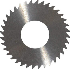 RobbJack - 1-1/4" Diam x 0.018" Blade Thickness x 1/2" Arbor Hole Diam, 36 Tooth Slitting and Slotting Saw - Arbor Connection, Right Hand, Uncoated, Solid Carbide, Concave Ground - All Tool & Supply