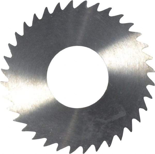 RobbJack - 1-1/4" Diam x 1/16" Blade Thickness x 1/2" Arbor Hole Diam, 36 Tooth Slitting and Slotting Saw - Arbor Connection, Right Hand, Uncoated, Solid Carbide, Concave Ground - All Tool & Supply