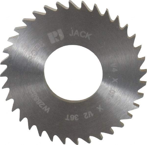 RobbJack - 1-1/4" Diam x 0.0781" Blade Thickness x 1/2" Arbor Hole Diam, 36 Tooth Slitting and Slotting Saw - Arbor Connection, Right Hand, Uncoated, Solid Carbide, Concave Ground - All Tool & Supply