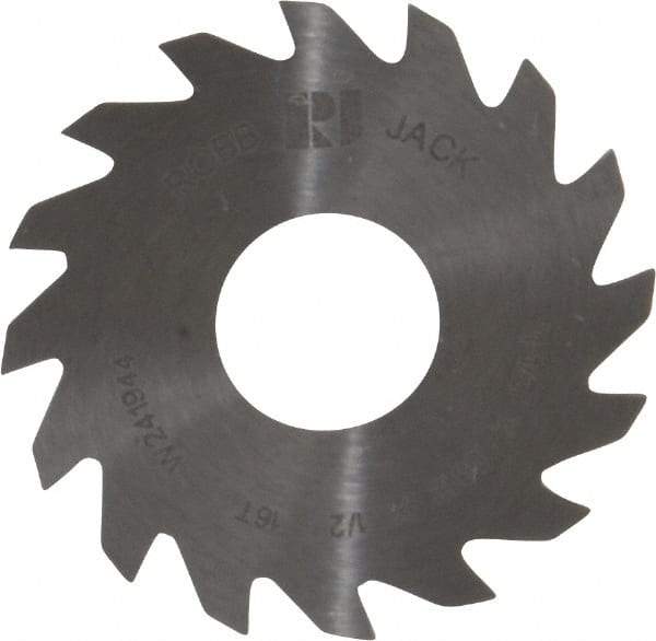 RobbJack - 1-1/2" Diam x 0.0312" Blade Thickness x 1/2" Arbor Hole Diam, 16 Tooth Slitting and Slotting Saw - Arbor Connection, Right Hand, Uncoated, Solid Carbide, Concave Ground - All Tool & Supply